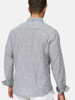 Indicode Herren Hemd Langarm - Brayden in marine