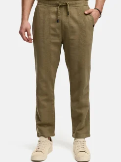 Indicode Herren Hose - INIndie in beige grün