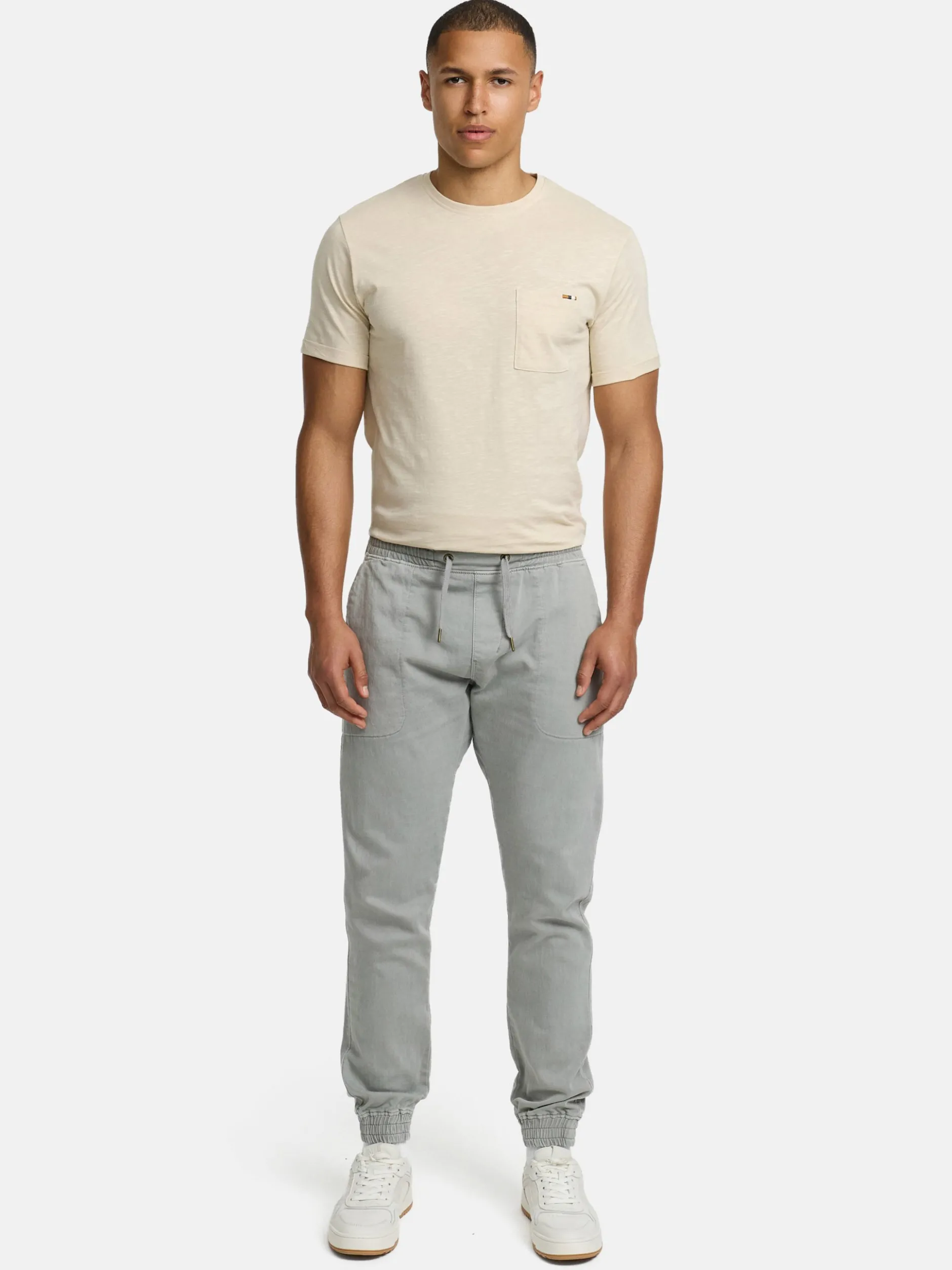 Indicode Herren Hose - Nizar in hellgrau grau