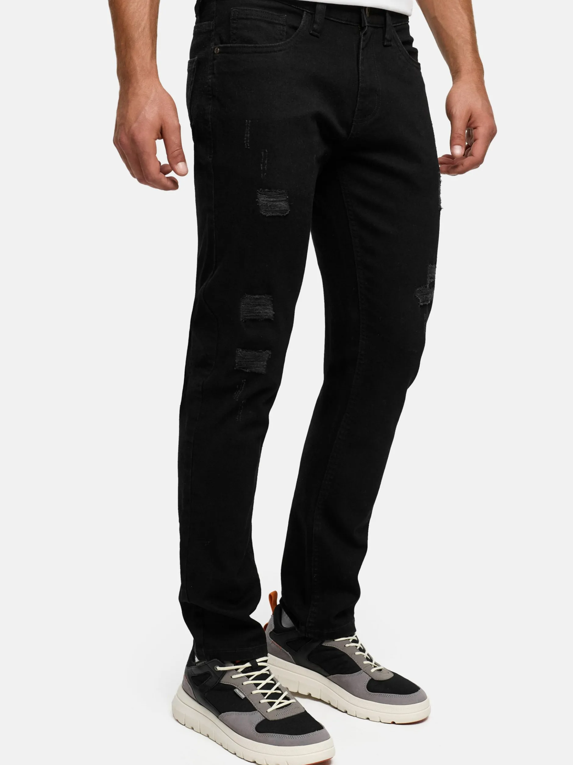 Indicode Herren Jeanshose - INPllum in schwarz