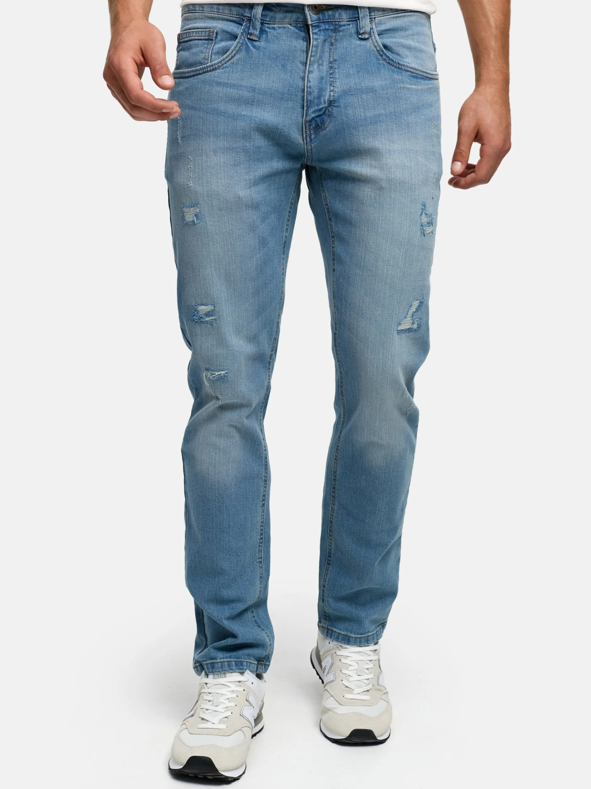 Indicode Herren Jeanshose - INPllum in bleached hellblau