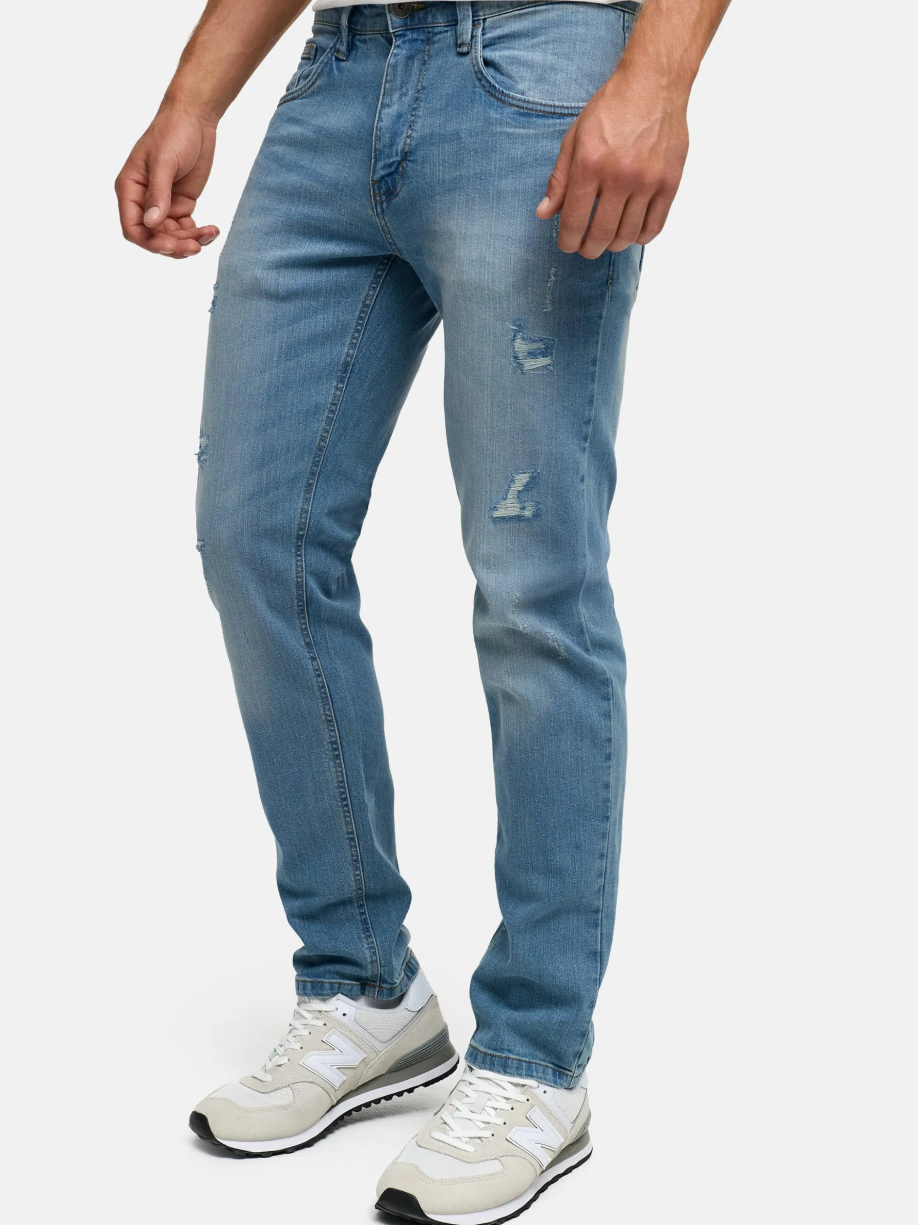 Indicode Herren Jeanshose - INPllum in bleached hellblau