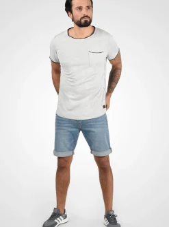 Indicode Herren Jeansshorts - IDQuentin in blau