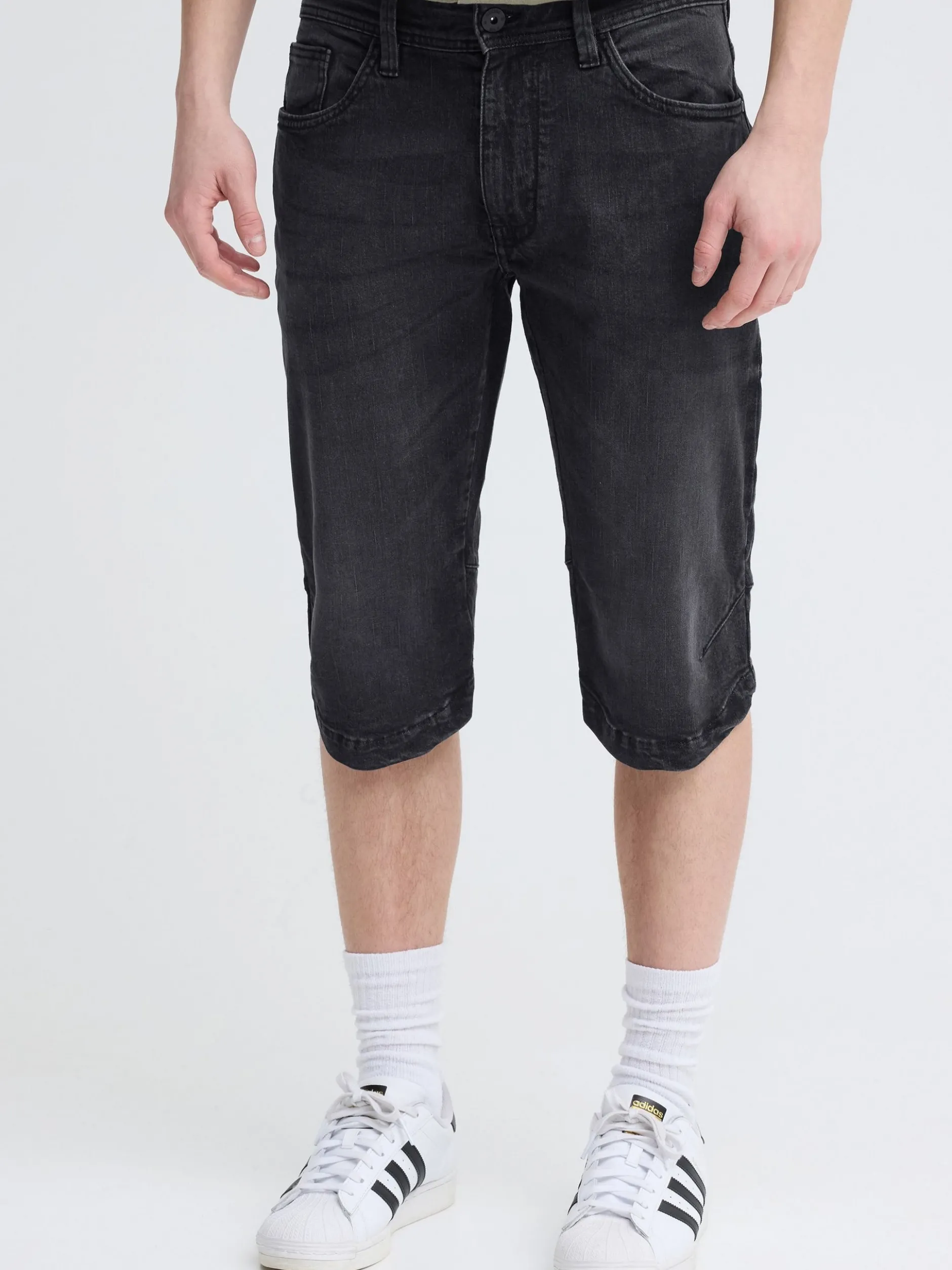 Indicode Herren Jeansshorts - IDQuince in schwarz