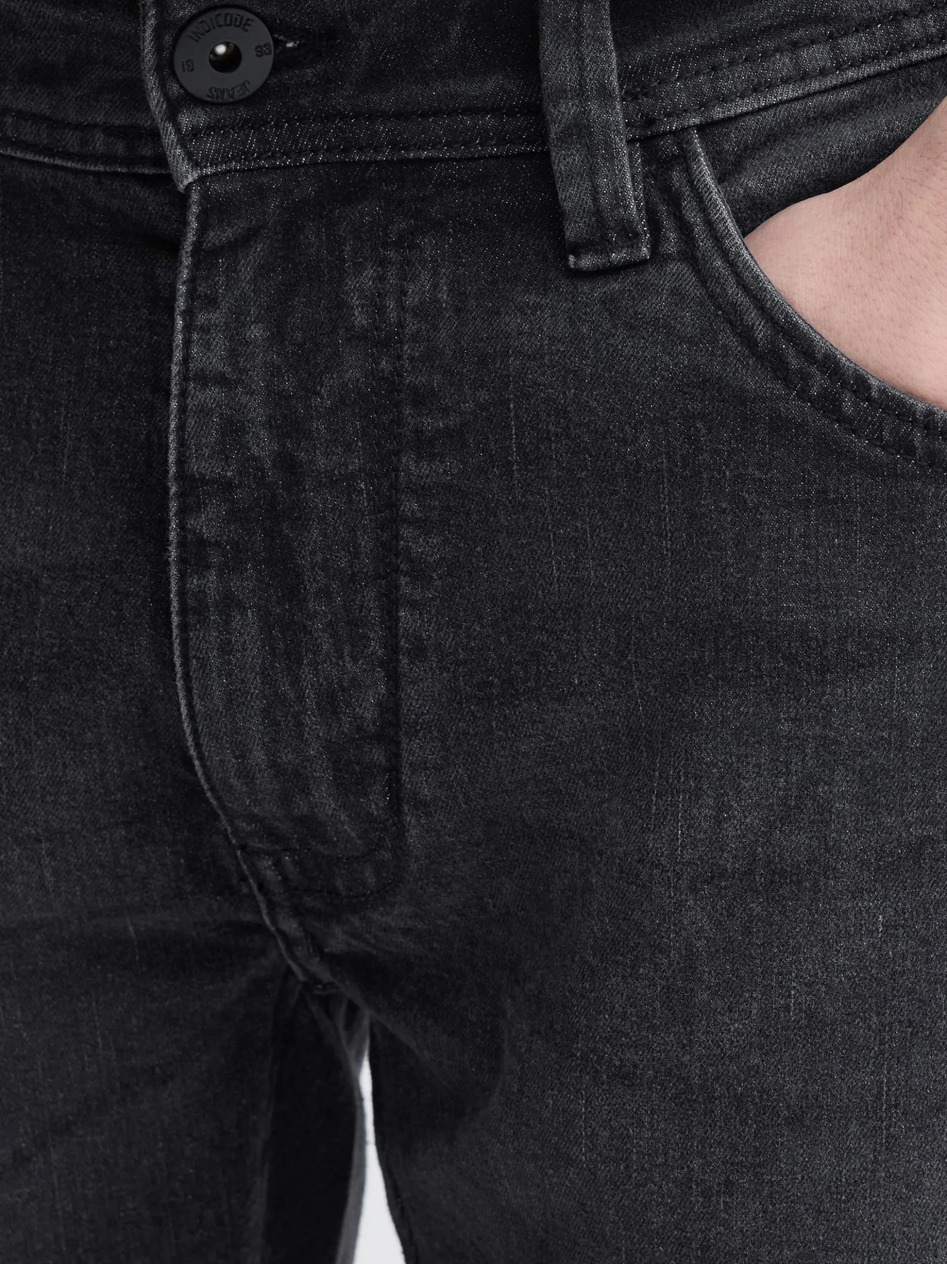 Indicode Herren Jeansshorts - IDQuince in schwarz