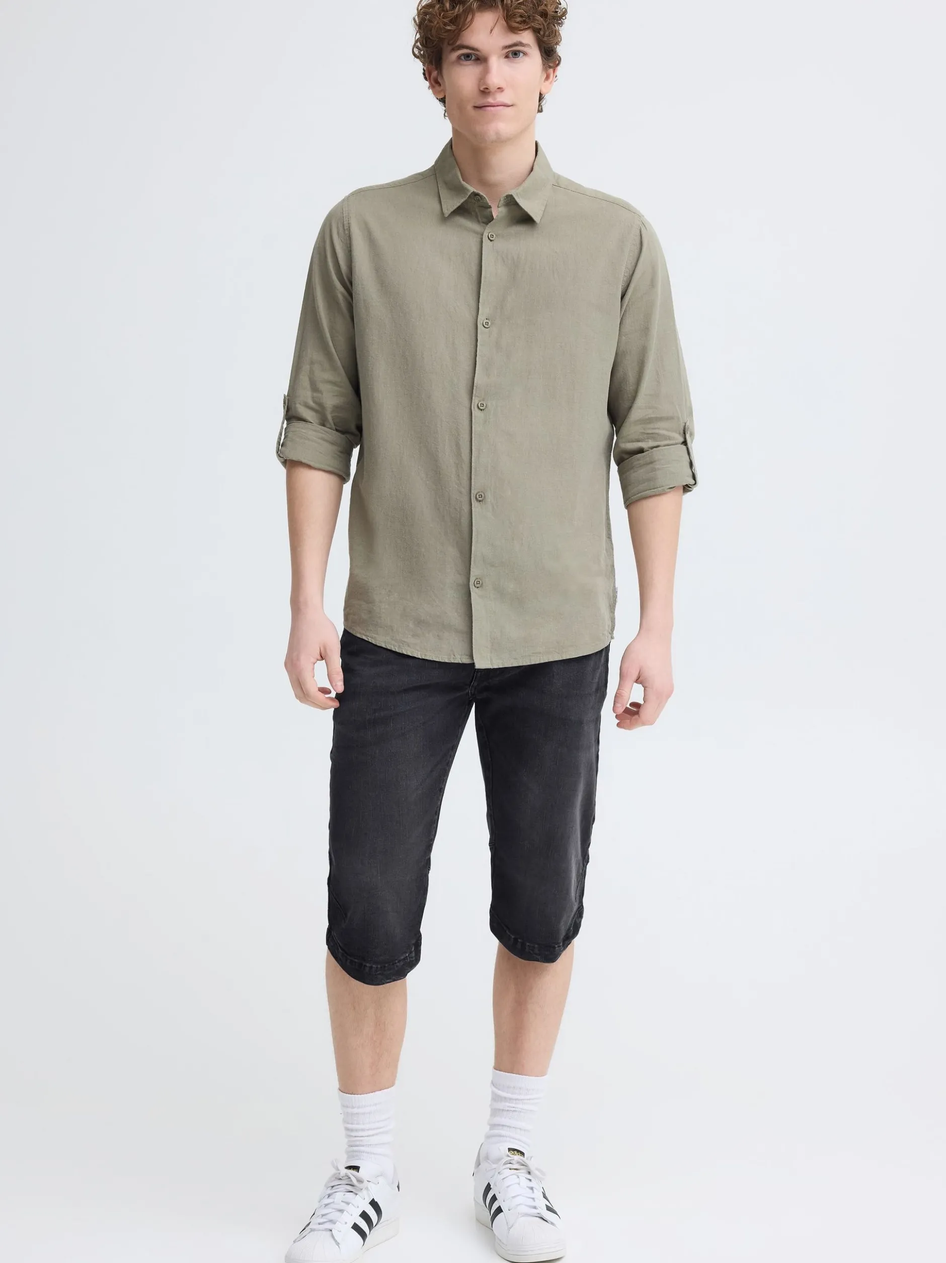 Indicode Herren Jeansshorts - IDQuince in schwarz