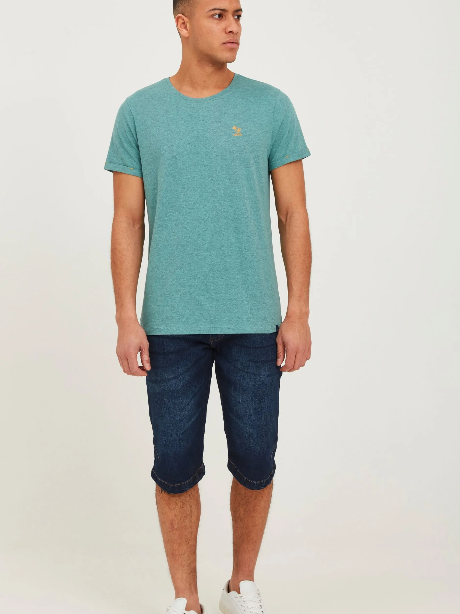 Indicode Herren Jeansshorts - IDQuince in blau