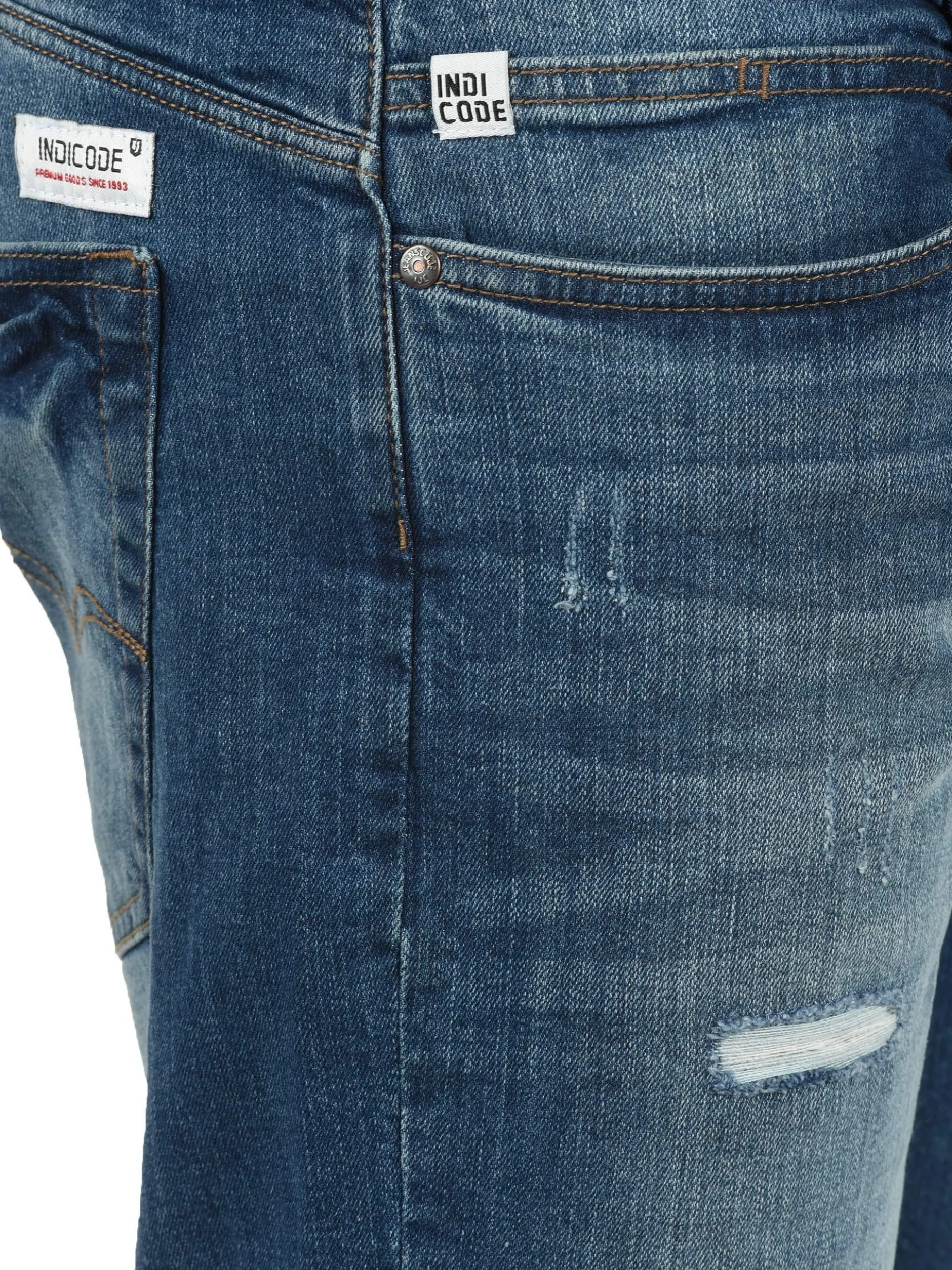 Indicode Herren Jeansshorts - IDHallow in indigo