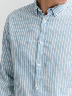 Indicode Herren Langarmhemd - IDHanko in beige