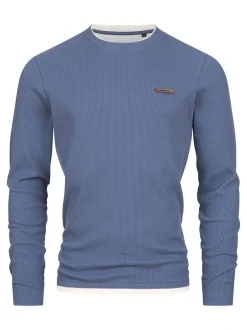 Indicode Herren Langarmshirt - INSigfinn in blau