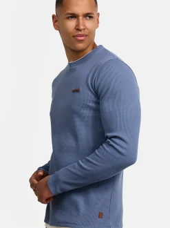 Indicode Herren Langarmshirt - INSigfinn in blau