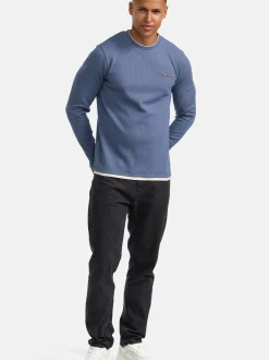 Indicode Herren Langarmshirt - INSigfinn in blau