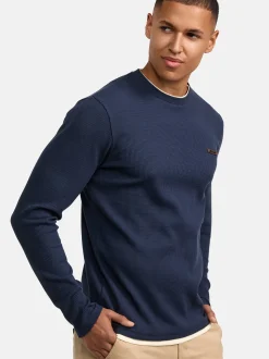 Indicode Herren Langarmshirt - INSigfinn in marine