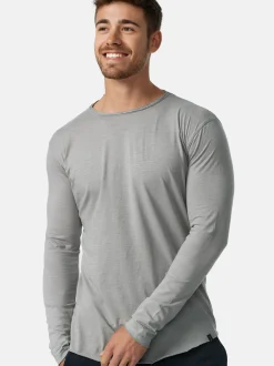 Indicode Herren Langarmshirt - Willbur Longsleeve in hellgrau grau