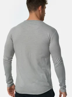 Indicode Herren Langarmshirt - Willbur Longsleeve in hellgrau grau