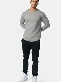 Indicode Herren Langarmshirt - Willbur Longsleeve in hellgrau grau