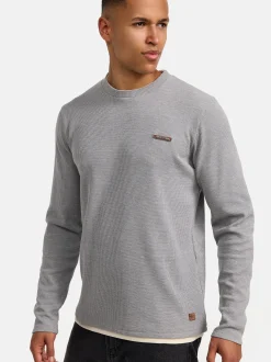 Indicode Herren Langarmshirt - INSigfinn in hellgrau grau