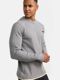 Indicode Herren Langarmshirt - INSigfinn in hellgrau grau