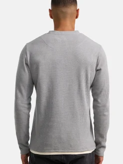 Indicode Herren Langarmshirt - INSigfinn in hellgrau grau