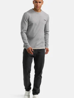 Indicode Herren Langarmshirt - INSigfinn in hellgrau grau