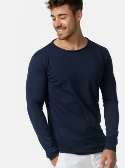 Indicode Herren Langarmshirt - Willbur Longsleeve in marine