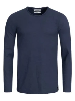 Indicode Herren Langarmshirt - Willbur Longsleeve in marine