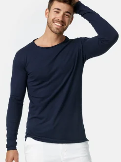 Indicode Herren Langarmshirt - Willbur Longsleeve in marine