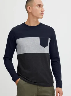 Indicode Herren Langarmshirt - IDMatheo in marine