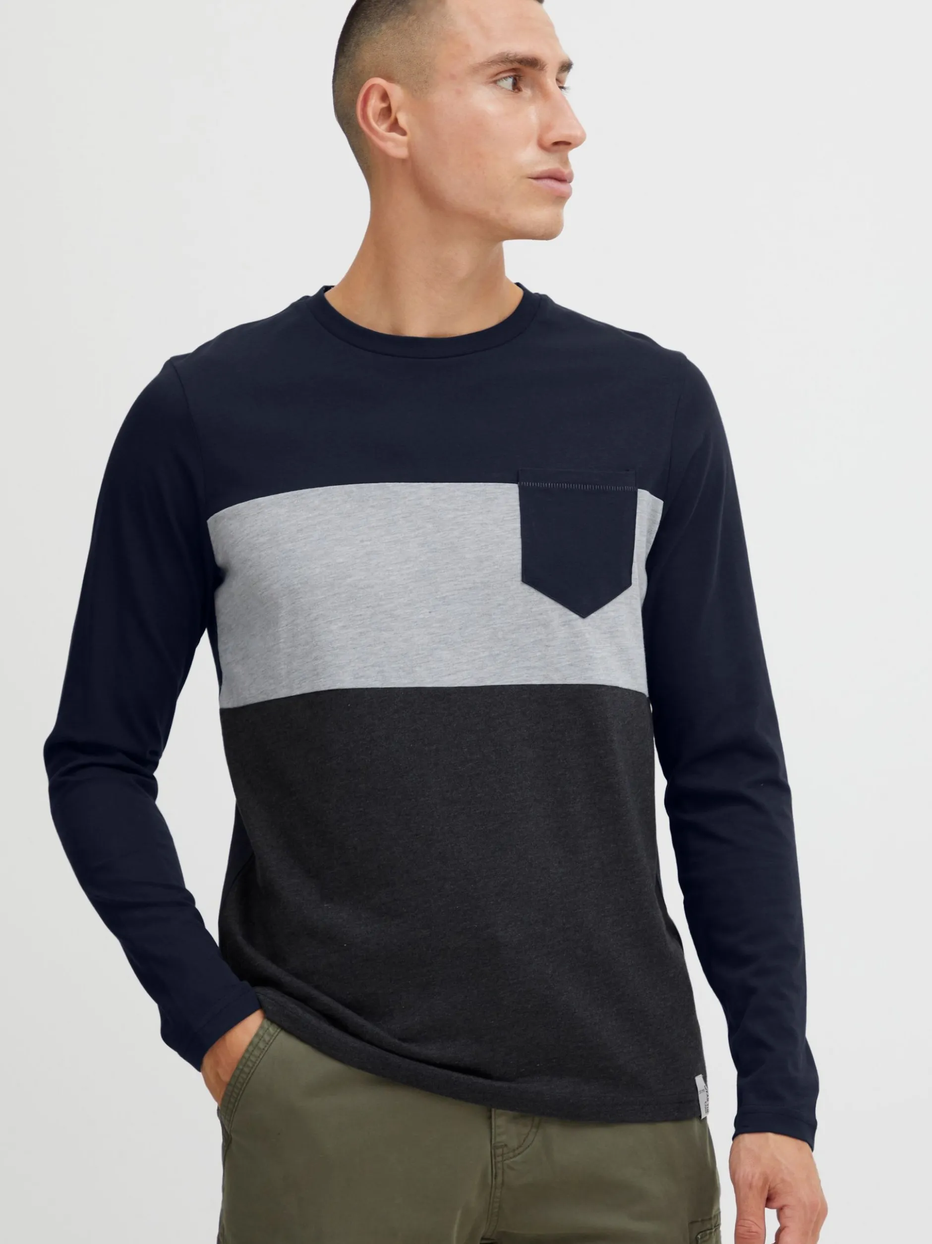 Indicode Herren Langarmshirt - IDMatheo in marine