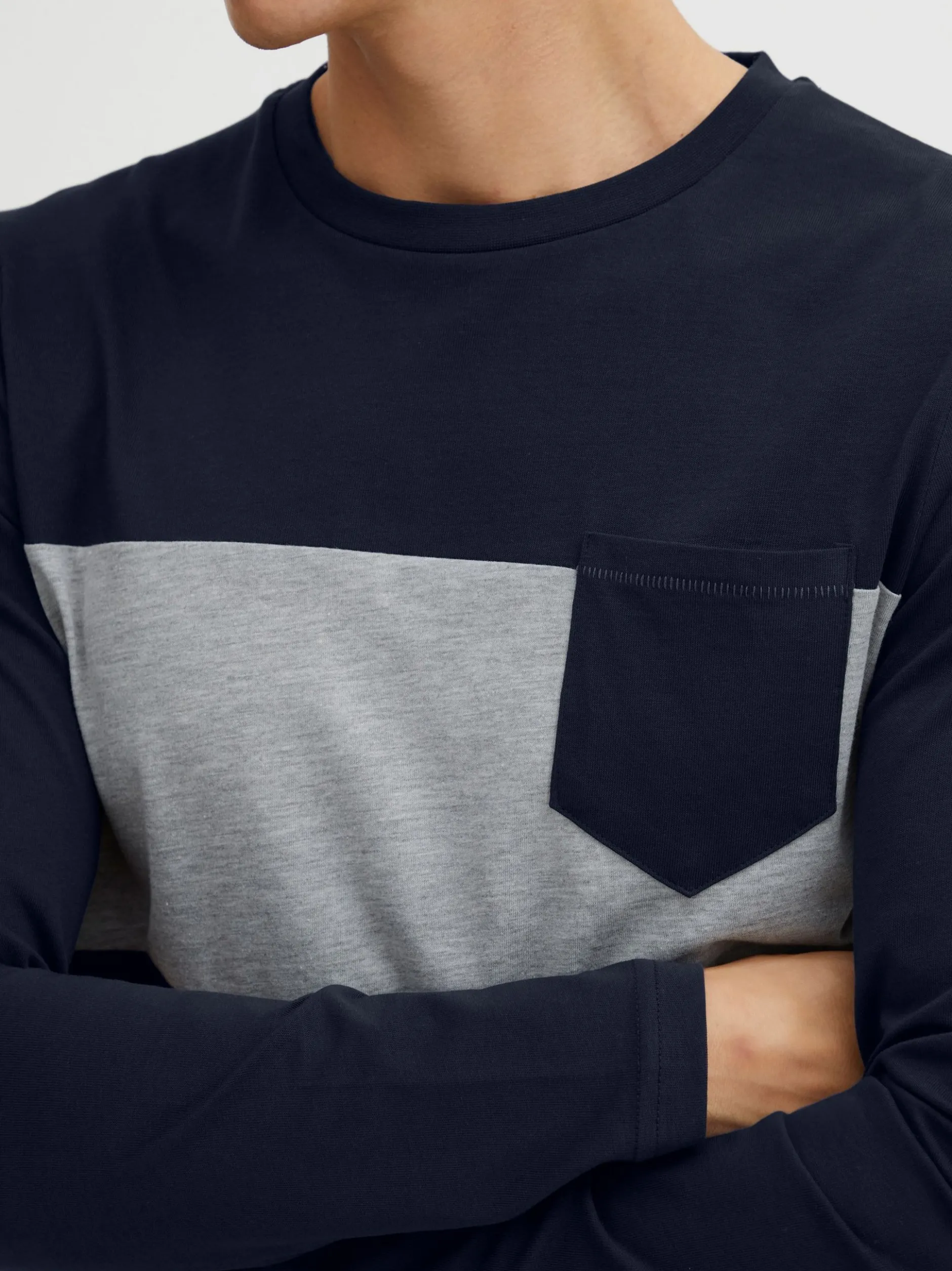 Indicode Herren Langarmshirt - IDMatheo in marine