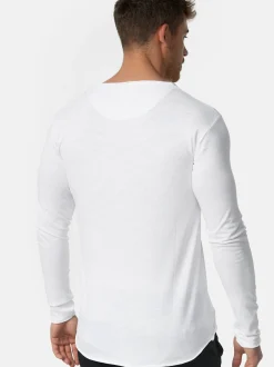 Indicode Herren Langarmshirt - Willbur Longsleeve in weiß