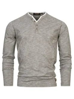 Indicode Herren Langarmshirt - INColeson in khaki