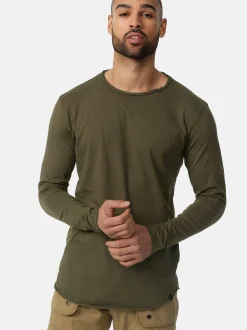 Indicode Herren Langarmshirt - Willbur Longsleeve in khaki