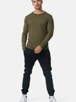 Indicode Herren Langarmshirt - Willbur Longsleeve in khaki