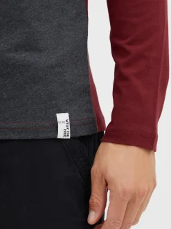 Indicode Herren Langarmshirt - IDMatheo in bordeaux