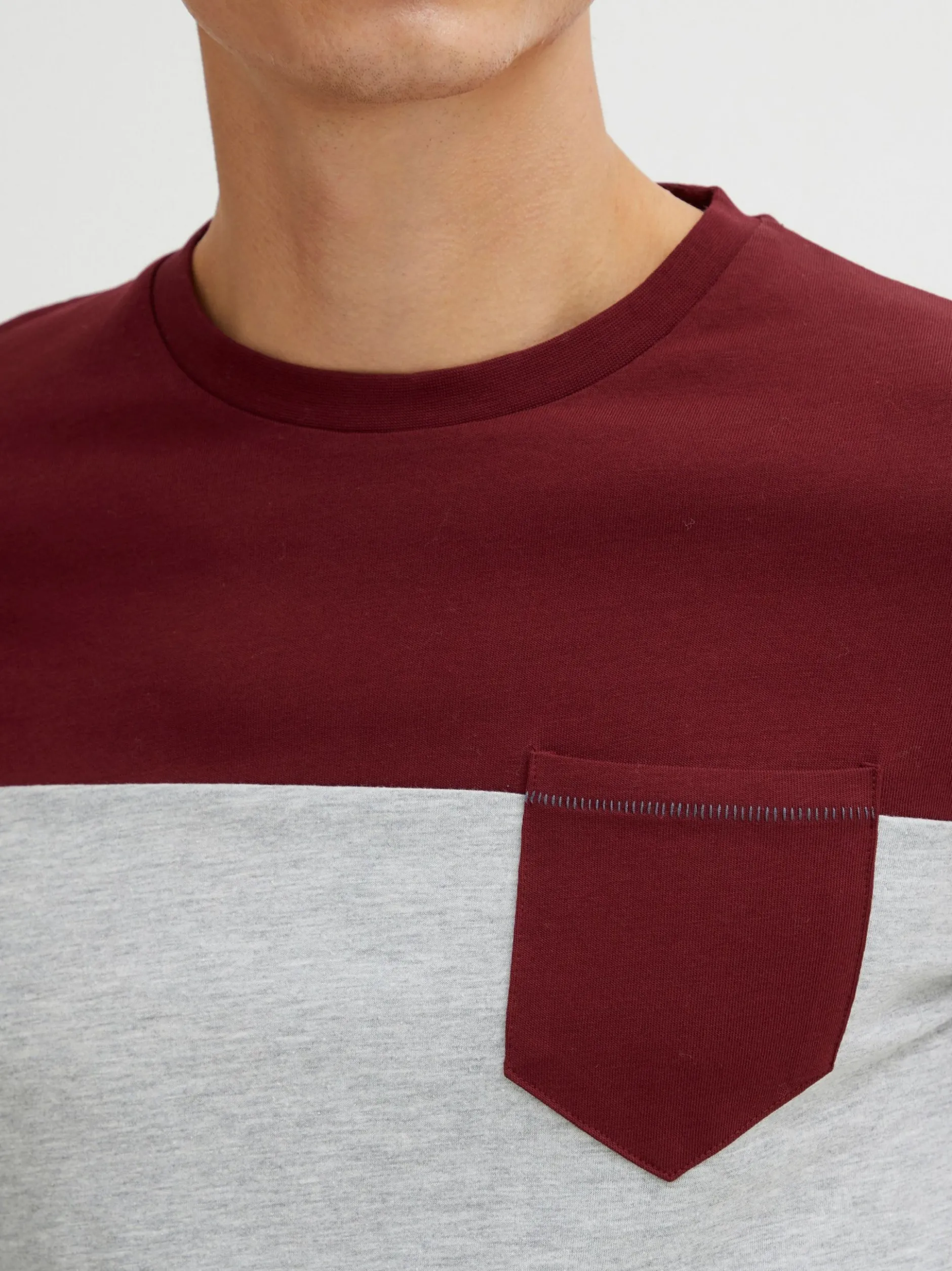 Indicode Herren Langarmshirt - IDMatheo in bordeaux