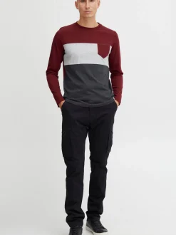 Indicode Herren Langarmshirt - IDMatheo in bordeaux
