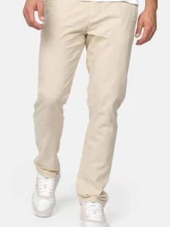 Indicode Herren Leinenhose - Haverfield in beige sand