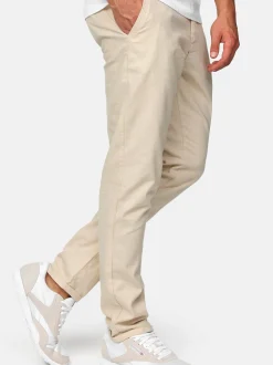 Indicode Herren Leinenhose - Haverfield in beige sand