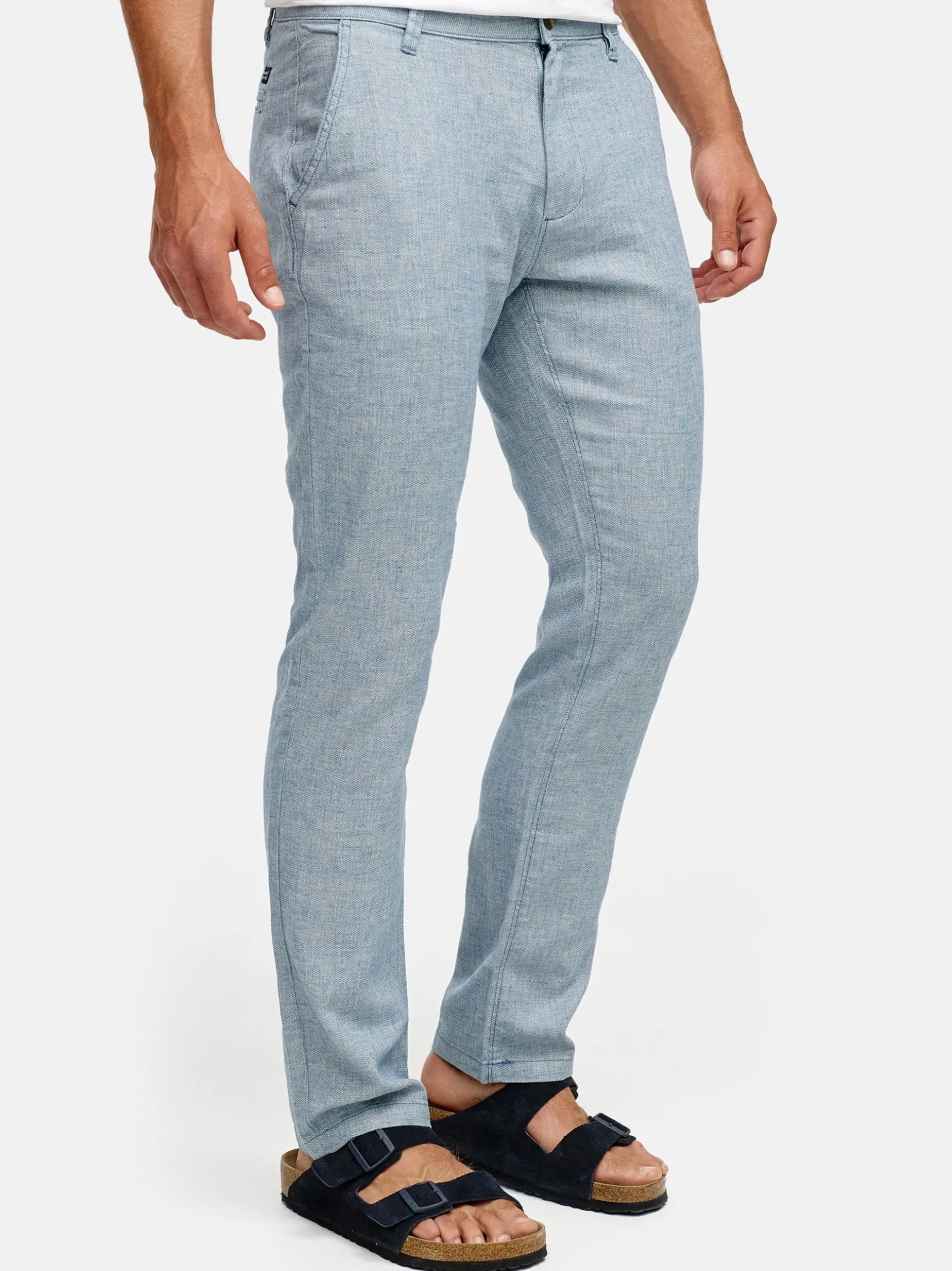 Indicode Herren Leinenhose - INGuy in blau