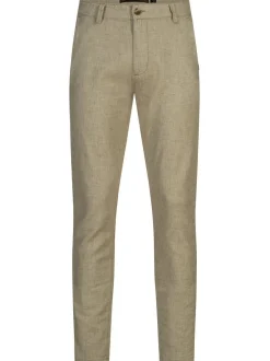 Indicode Herren Leinenhose - INGuy in beige grün
