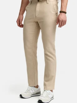 Indicode Herren Leinenhose - INGuy in beige sand