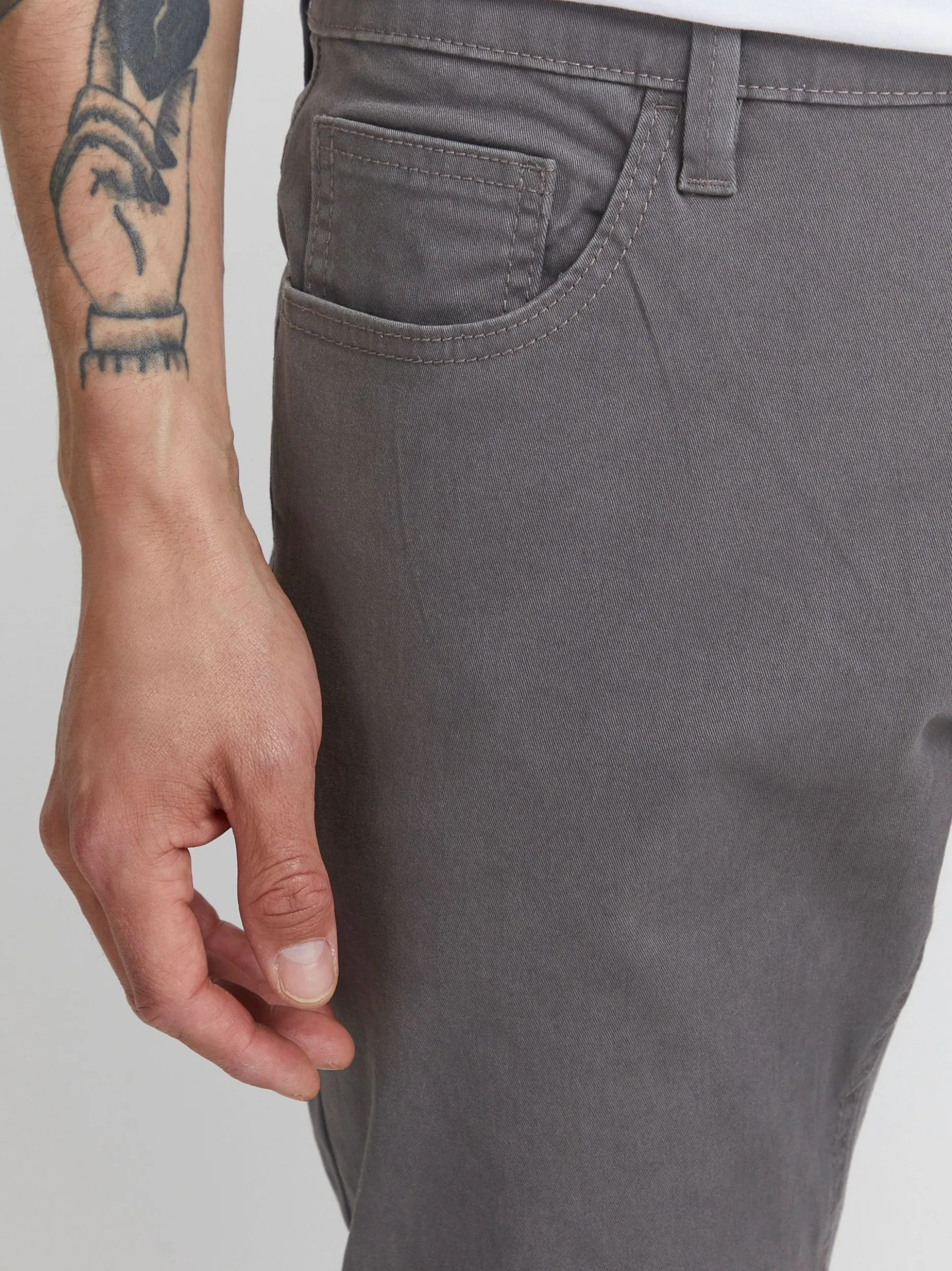Indicode Herren 5-Pocket-Jeans - IDPokar in grau