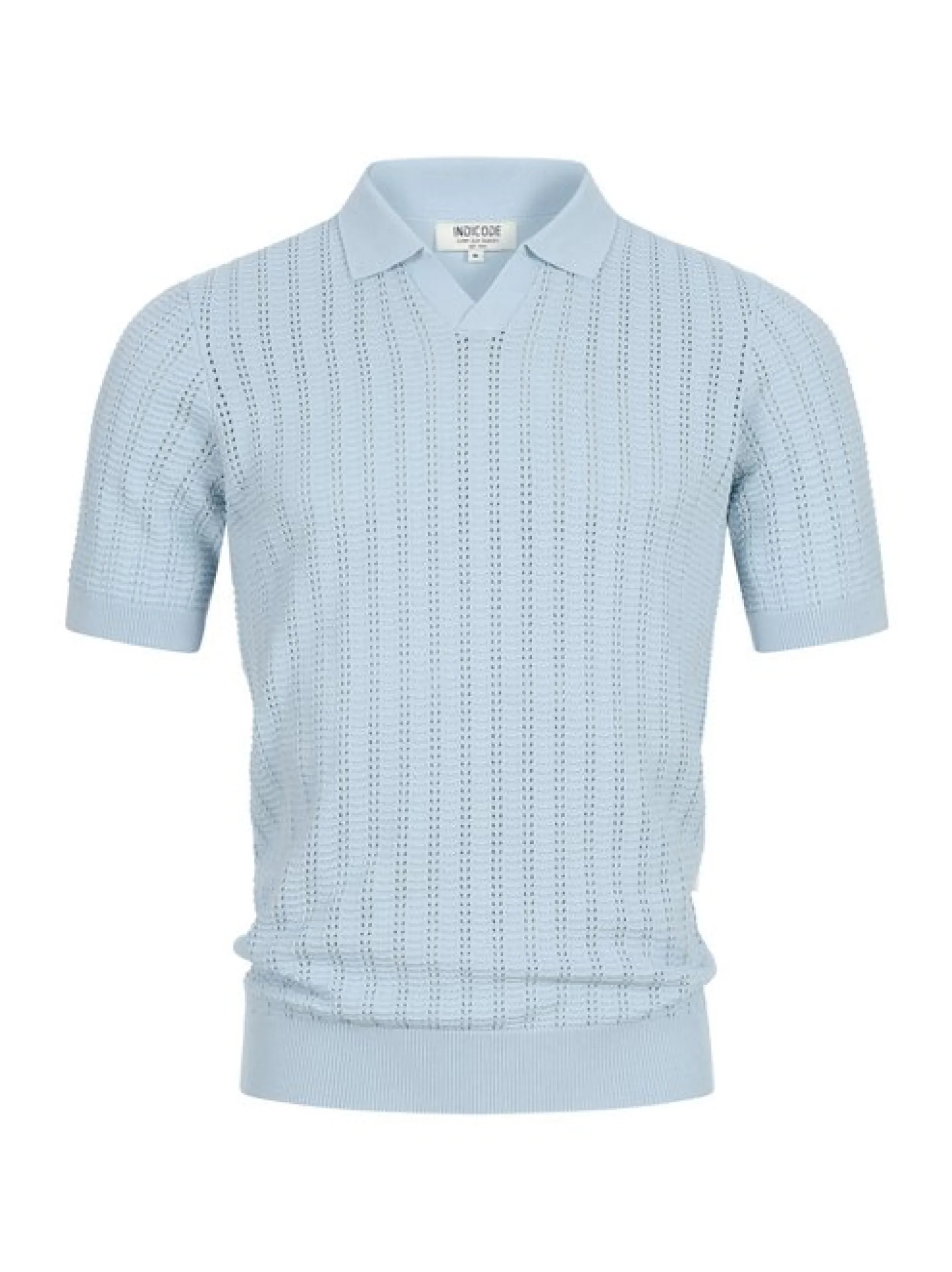 Indicode Herren Poloshirt - INCystem in hellblau blau