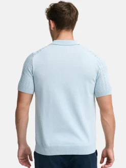 Indicode Herren Poloshirt - INCystem in hellblau blau