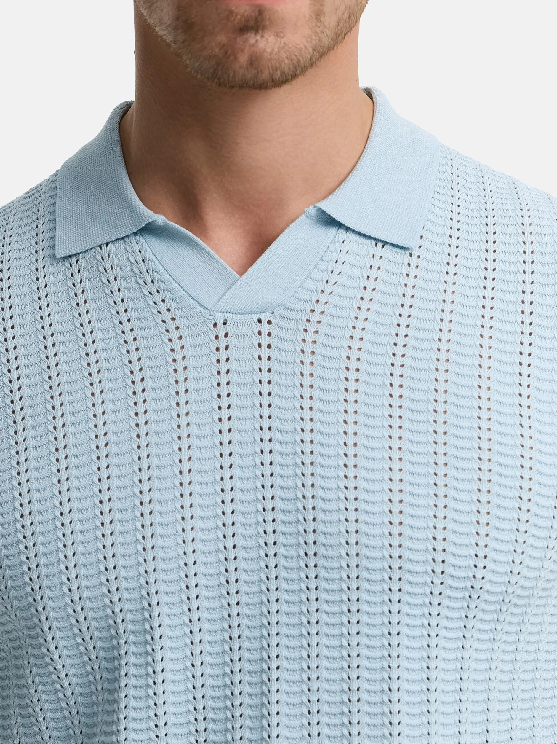 Indicode Herren Poloshirt - INCystem in hellblau blau