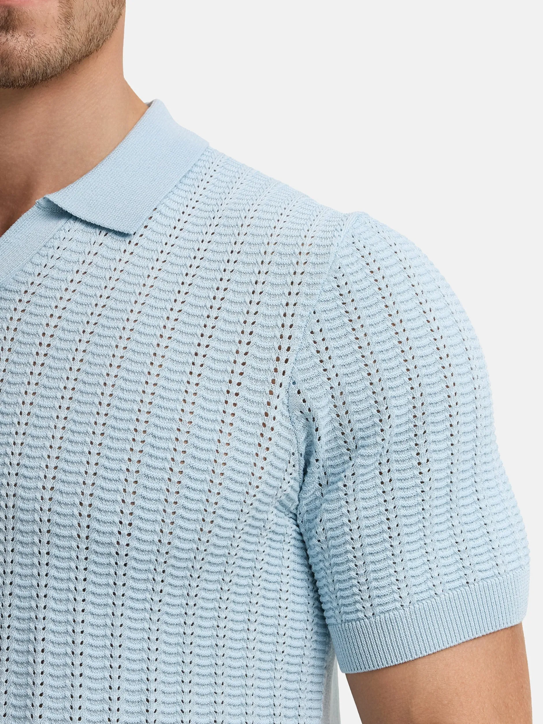 Indicode Herren Poloshirt - INCystem in hellblau blau