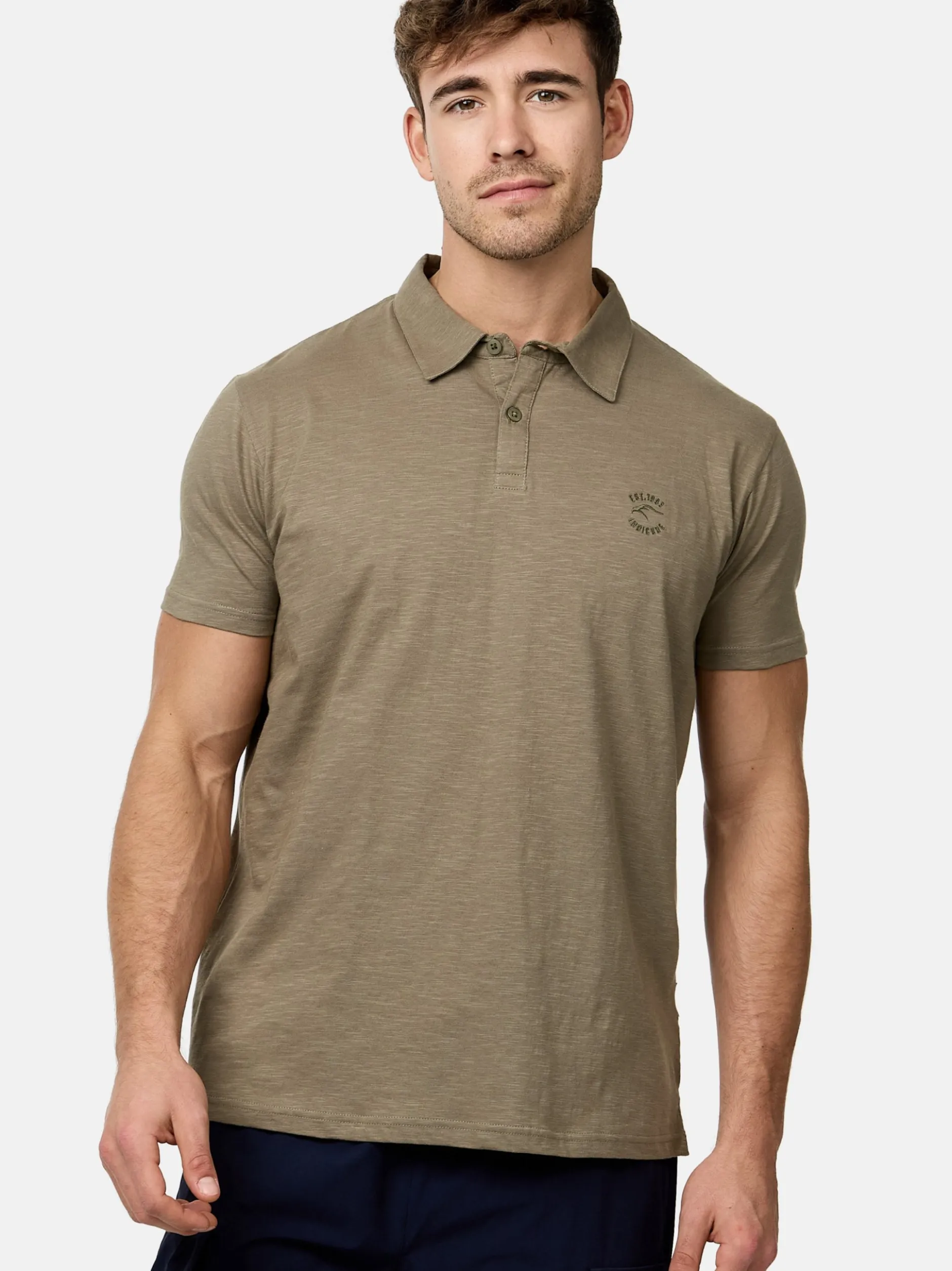 Indicode Herren Poloshirt - INEddard in beige grün