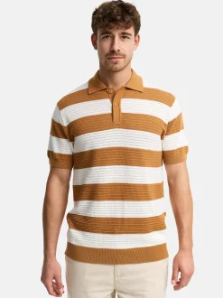 Indicode Herren Poloshirt - INTidsel in camel mehrfarbig