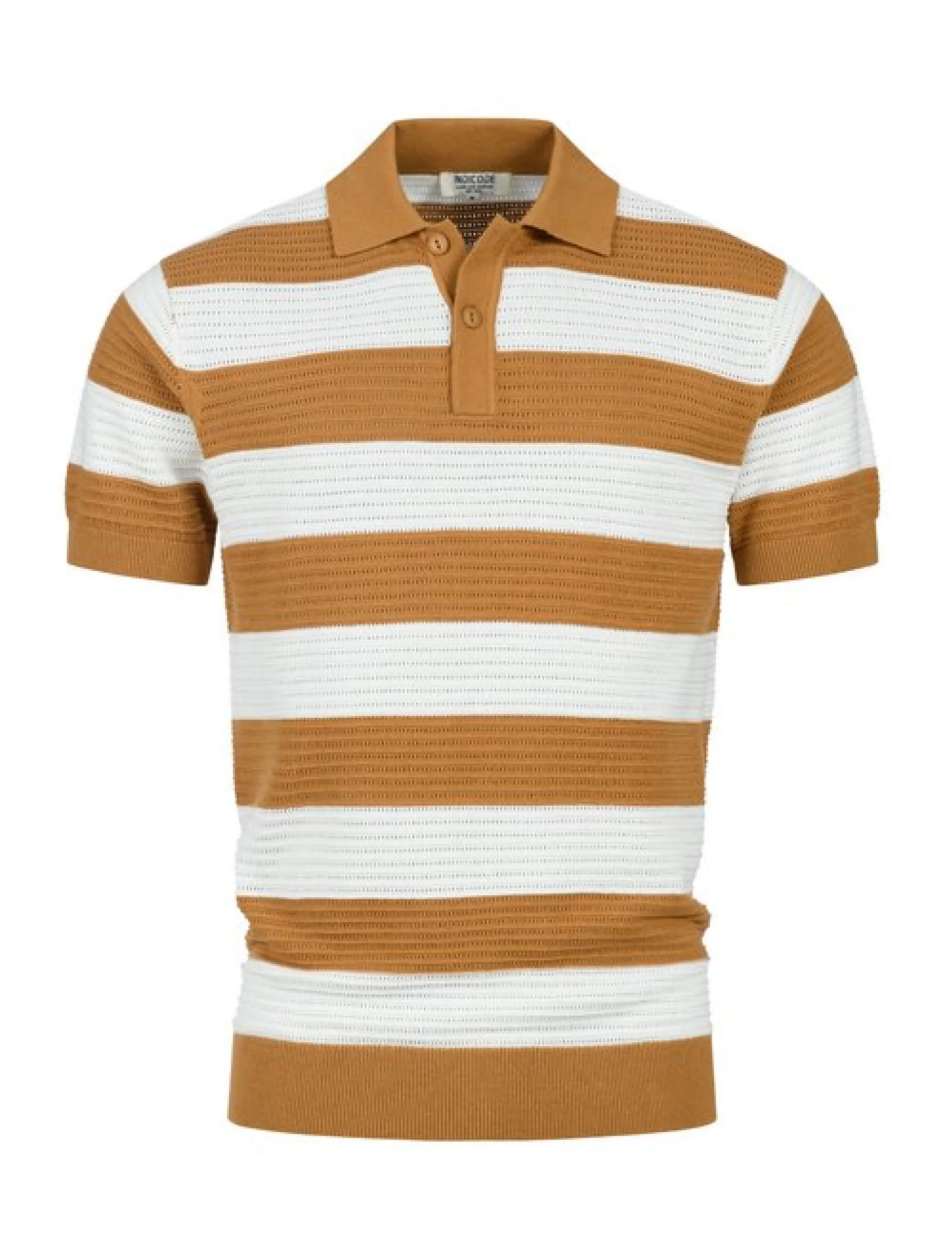 Indicode Herren Poloshirt - INTidsel in camel mehrfarbig